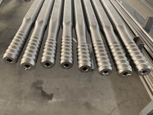 ابزار سنگ چکش بالا R32 Hex Extension Thread Drill Rod برای معدن و استخراج سنگ