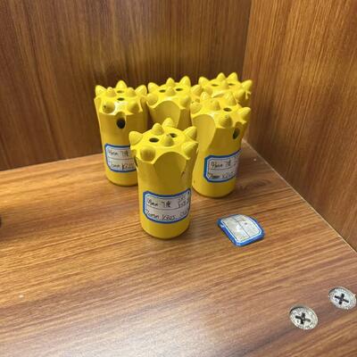 7 11 12 Degree Tapered Button Drill Bits Rock Drilling Tools For Quarry Mining