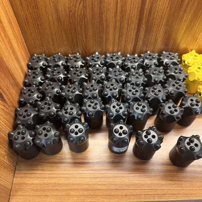 7 11 12 Degree Tapered Button Drill Bits Rock Drilling Tools For Quarry Mining