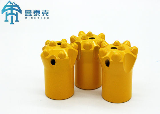 سوراخ سنگ Taper Button Bit Taper Broca 11° 7 استودی برای معدن