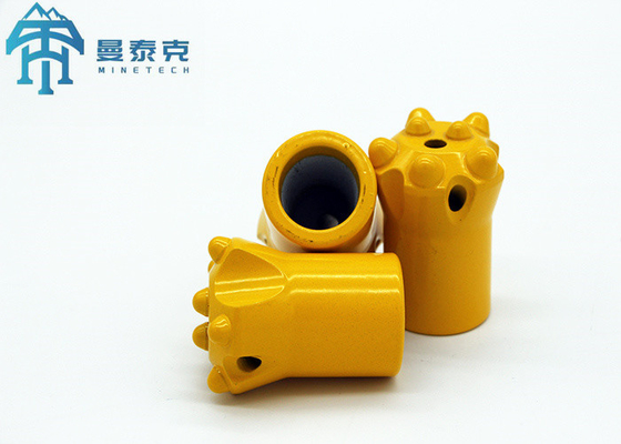 سوراخ سنگ Taper Button Bit Taper Broca 11° 7 استودی برای معدن
