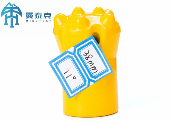 قطعات دکمه 38 میلی متری سنگ سوراخ کاری 7 دکمه ابزار مخروطی 11 درجه کاربید تنگستن