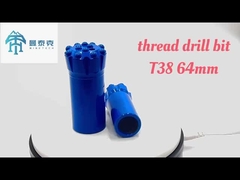 T38 کروی 76mm Thread Rock Drill Button Bits برای استخراج بروکا بدن طبیعی