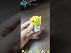 Tapered 11° 36mm 7 buttons drilling bit with galvanized inside (باطن با گالوانیزه شده)